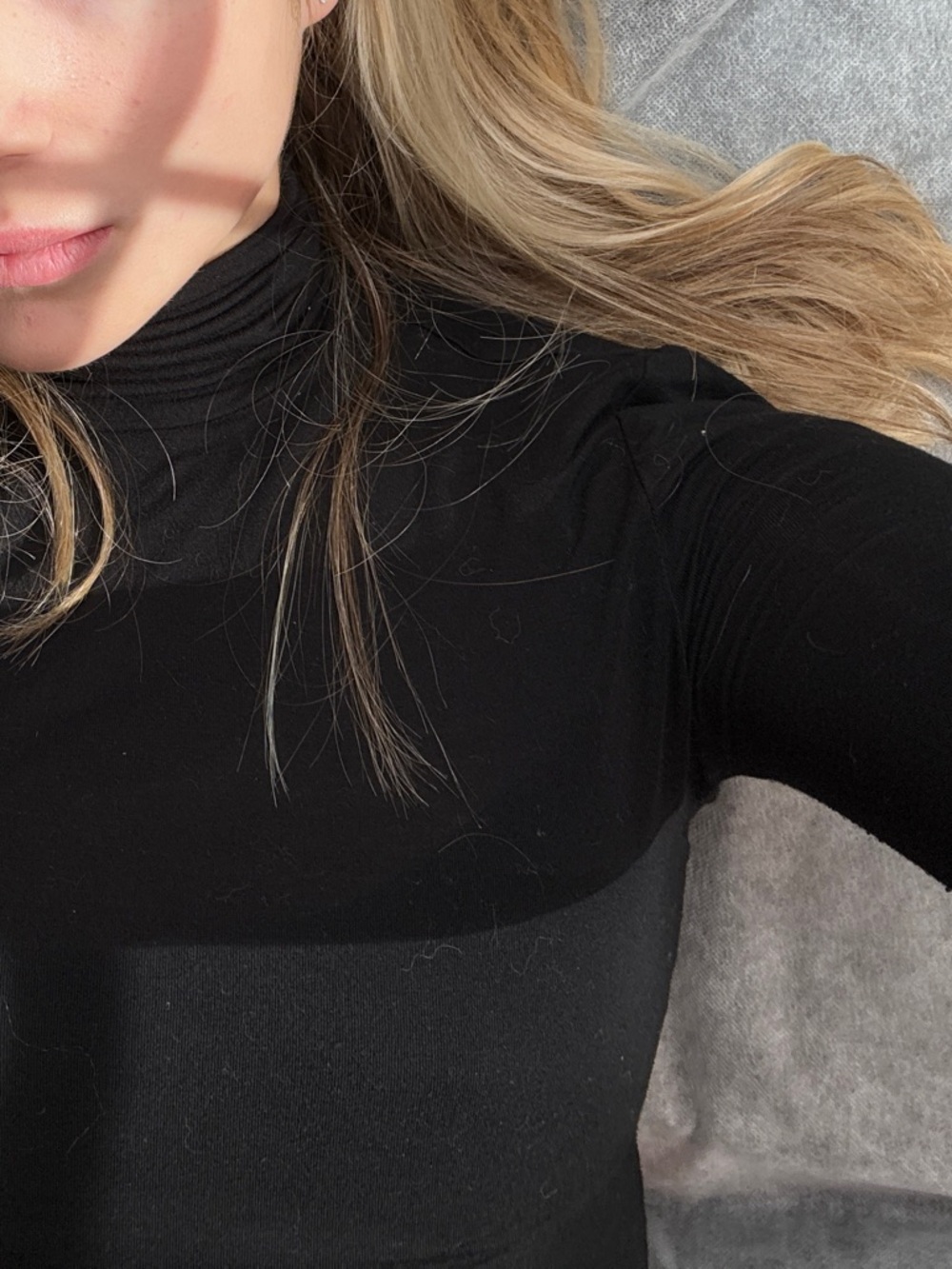 Black sheer turtleneck